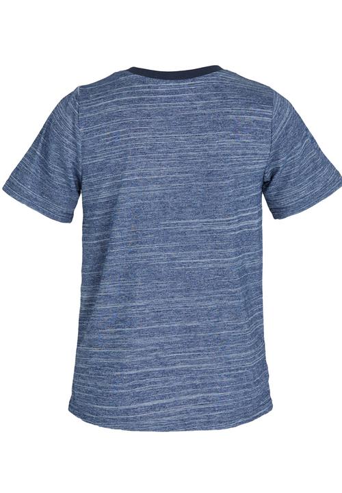 Rebel Republic - T-shirt with Mustache Embroidery Navy