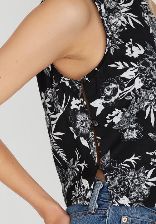 Billabong  - Bella Dama Tank Black and White