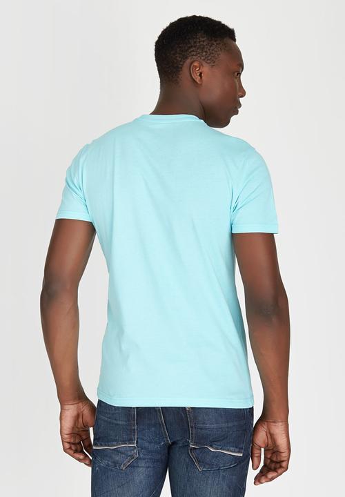POLO - Classic Dual Print Crew-Neck T-Shirt Blue