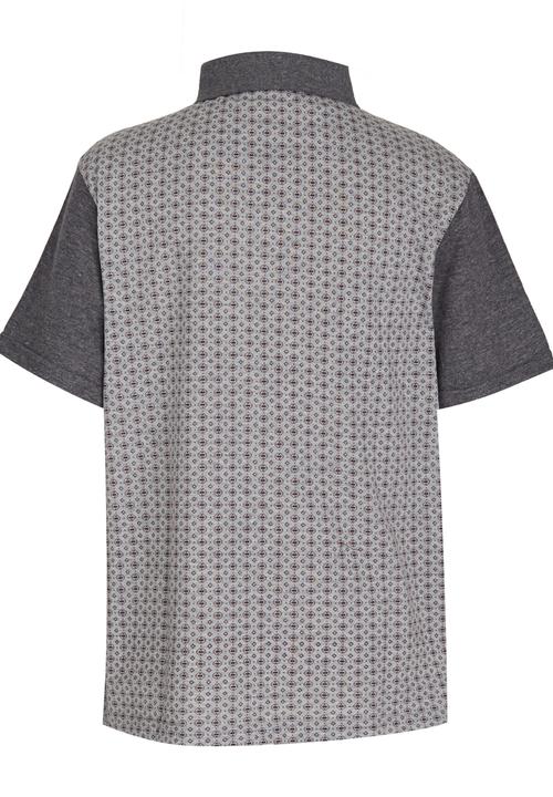 Retro Fire - Boys Button Down Golfer Grey