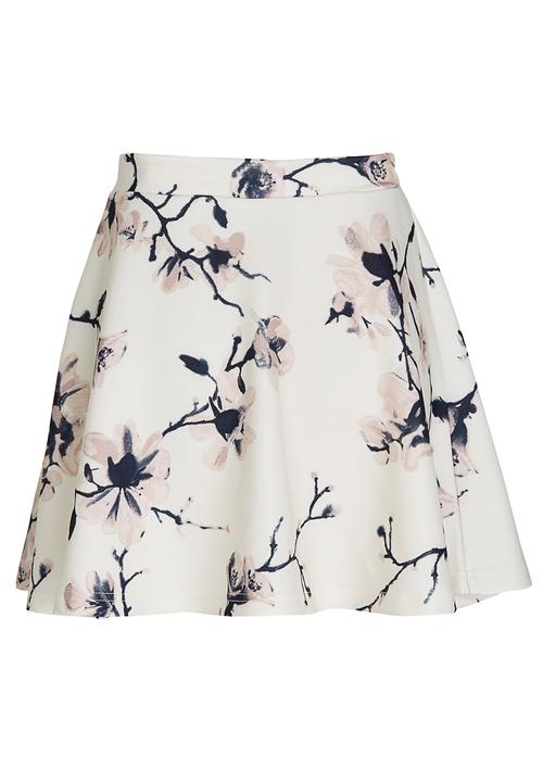 Name It - Printed Flared Skirt Cream