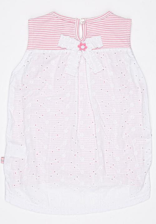 Pop Candy - Printed Stripe Vest Pale Pink