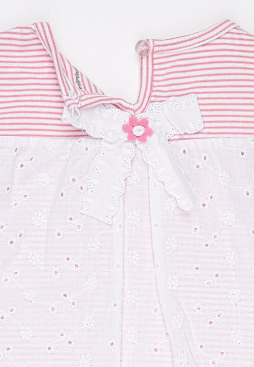 Pop Candy - Printed Stripe Vest Pale Pink