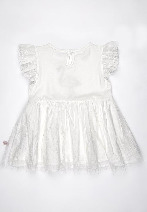 Pop Candy - Flamingo Dress White