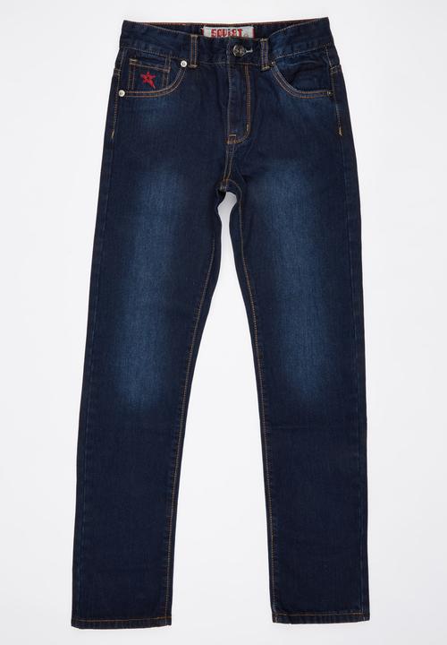 SOVIET - Straight Leg Denim Jeans Dark Blue