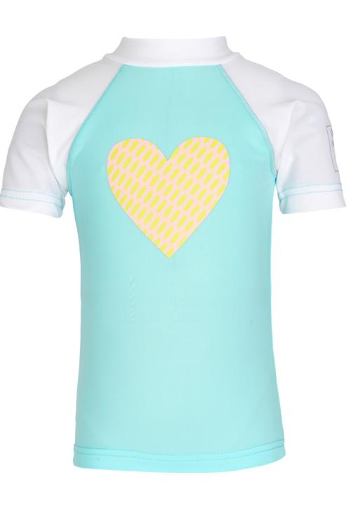 Sun Kids - I Heart Surfing  Rash Vest Mid Green
