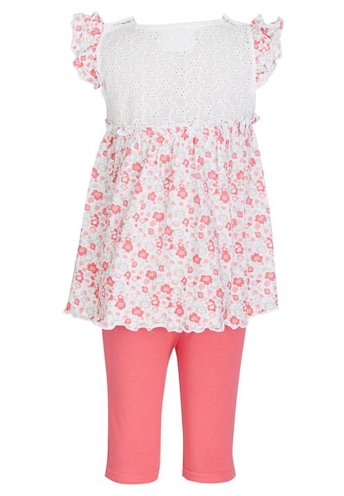 Pop Candy - Printed Dress And Pant Set Multi-colour