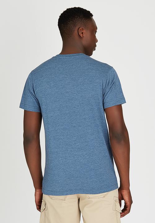 JEEP - Short Sleeve Printed Dirty Dye T-Shirt Blue