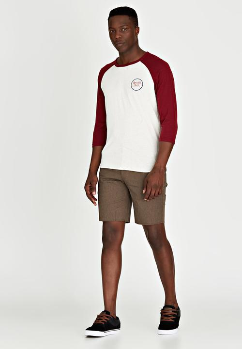 Brixton - Wheeler 3/4 Sleeve T-Shirt White