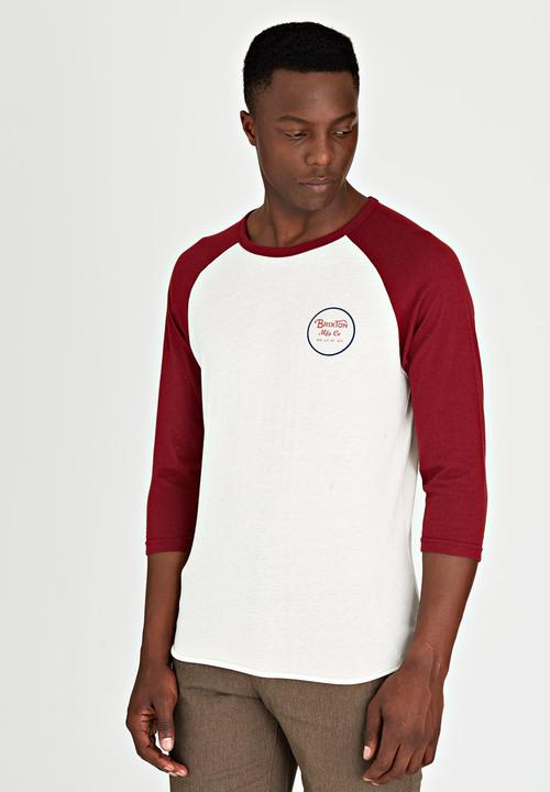 Brixton - Wheeler 3/4 Sleeve T-Shirt White