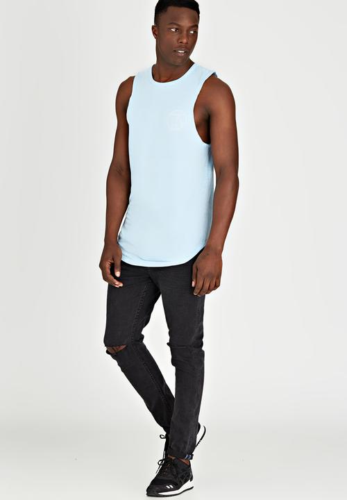 Resist - Vest With Logo Print On Chest Blue