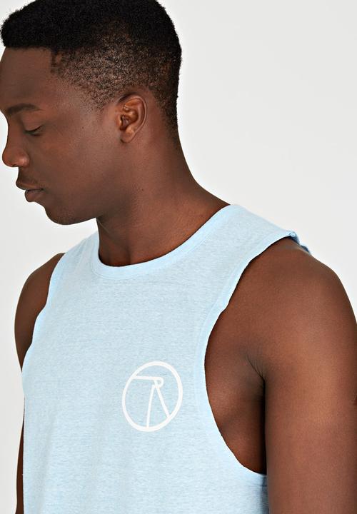 Resist - Vest With Logo Print On Chest Blue