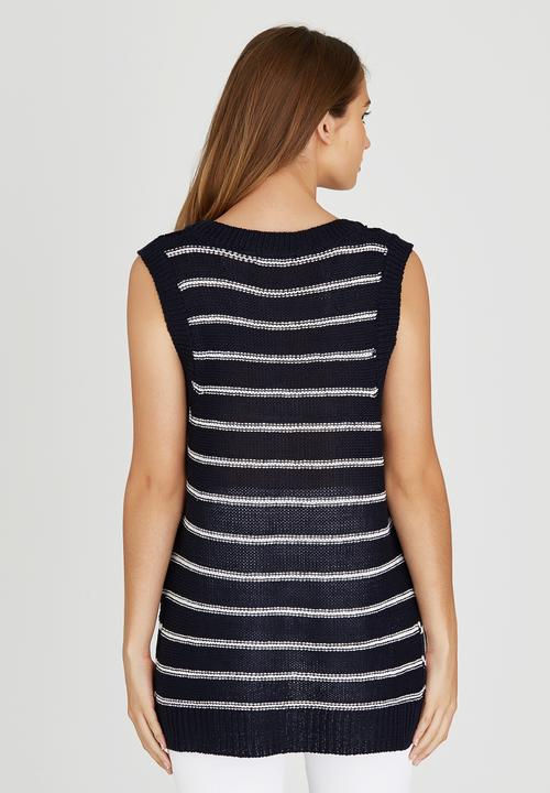 Brave Soul - Nautical Knit Tank Navy