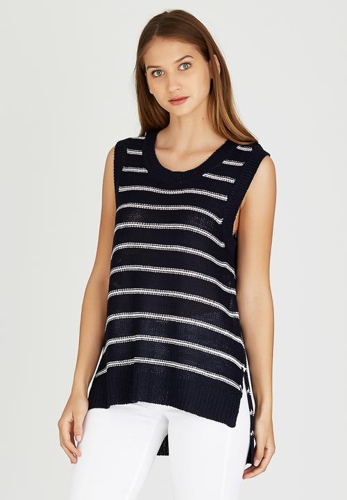 Brave Soul - Nautical Knit Tank Navy