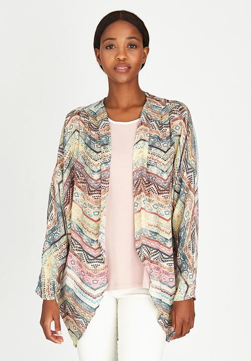 Slick - Kylie Printed Kimono Stone