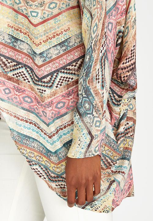 Slick - Kylie Printed Kimono Stone