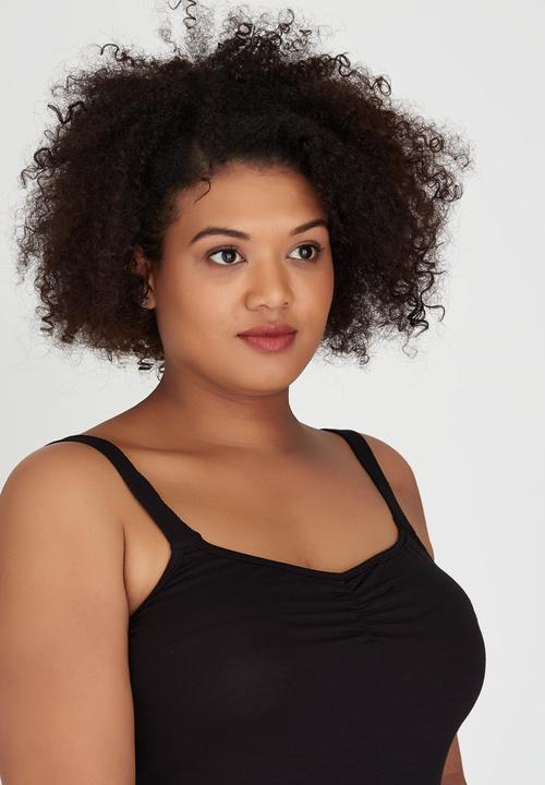 edit Plus - Wide Strap Cami Black