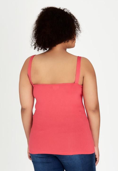 edit Plus - Wide Strap Cami Coral