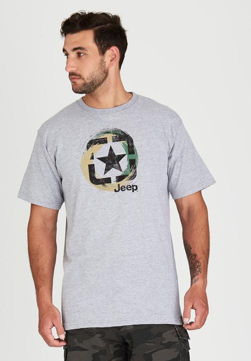 JEEP - Short Sleeve Printed T-Shirt Grey