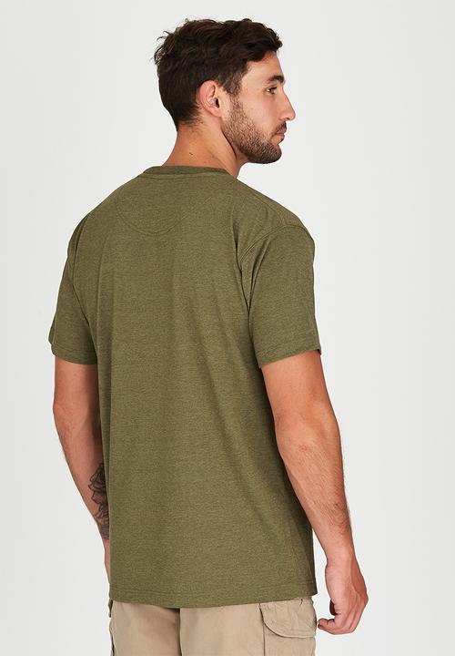JEEP - Short Sleeve Printed Applique T-Shirt Green