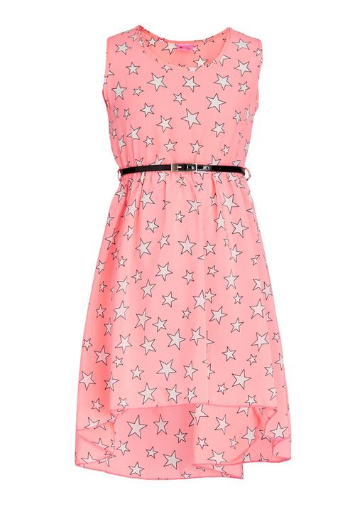 Pop Candy - Star Belted Dress Pale Pink