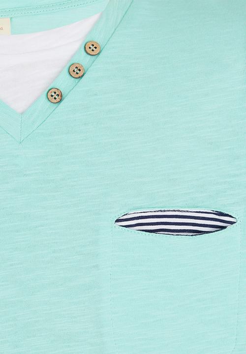 Soobe - Boys V-Neck  Tee Light Green