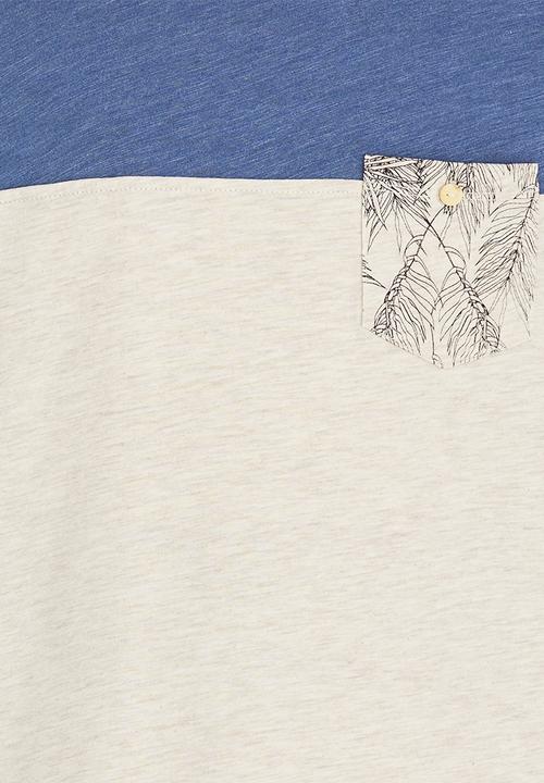 Soobe - Colourblock  Tee Blue and White