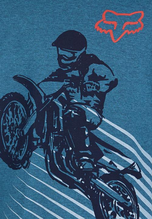 Fox - Printed T-Shirt Mid Blue