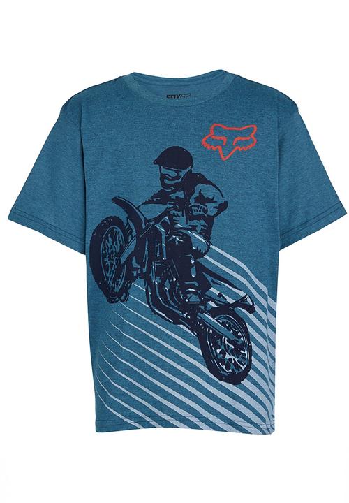 Fox - Printed T-Shirt Mid Blue