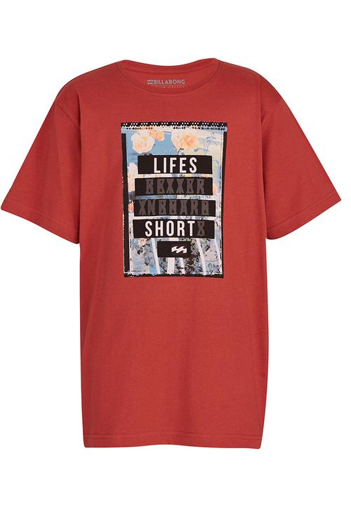 Billabong  - Life Short  SS  Tee Orange