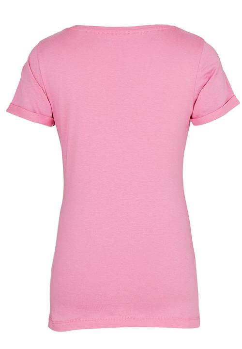 GUESS - Rolled Sleeve Logo Tee Pale Pink
