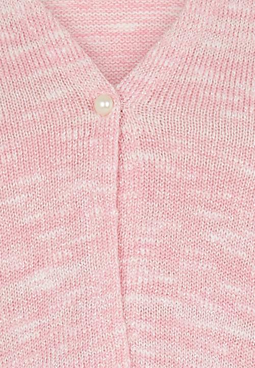 GUESS - Lurex Knit Cardigan Pale Pink