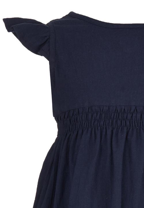See-Saw - Dress with Smocked Bodice Navy