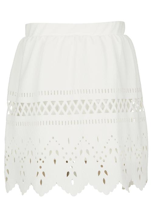 See-Saw - Printed Skirt White