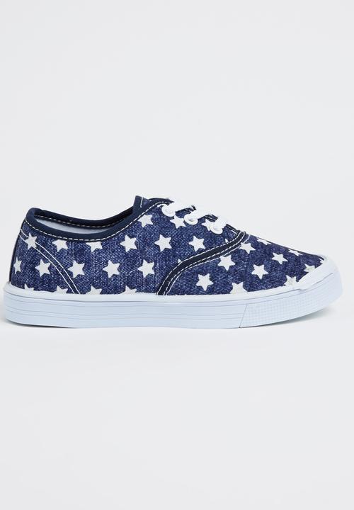 Bubblegummers - Bubblegummers Girls  Lace Up with Stars Blue