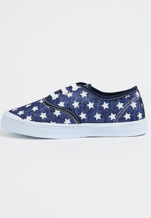 Bubblegummers - Bubblegummers Girls  Lace Up with Stars Blue