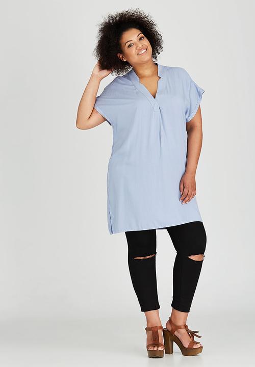 ME - Aida V-Neck Tunic Blue