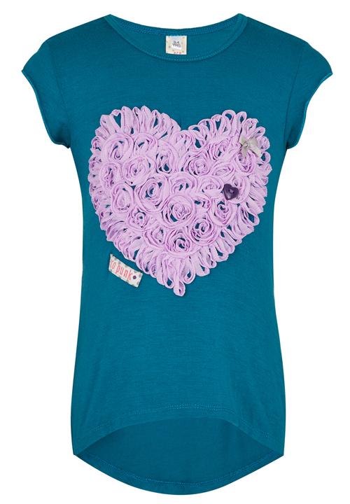 Eco Punk - Tee With Heart Print Dark Green