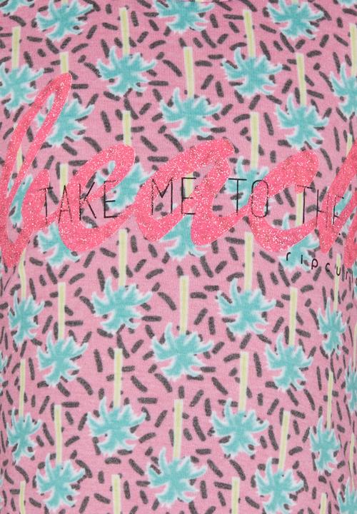 Rip Curl - Take Me To The Beach Tee Pale Pink