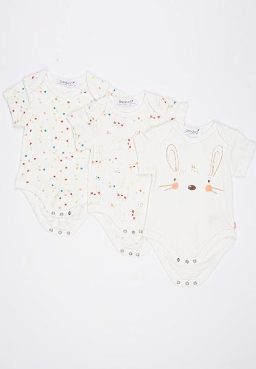 London Hub - 3pk Bodysuit White