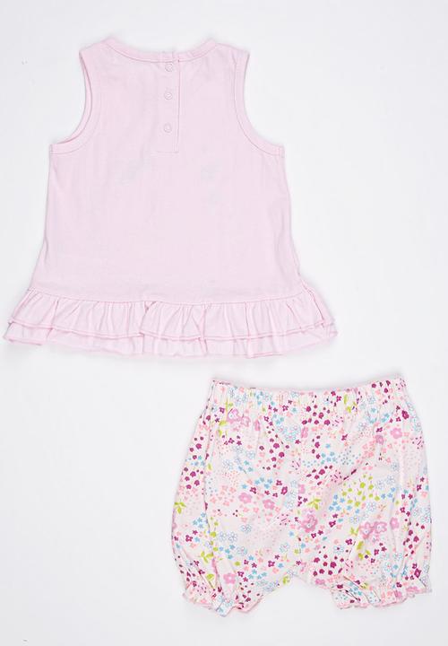 London Hub - Vest & Short Set Pale Pink