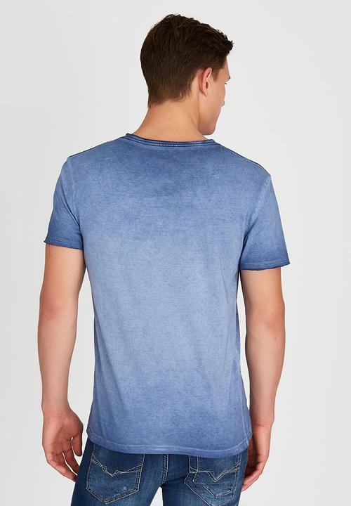 GUESS - Short Sleeve Basic Crew T-Shirt Blue