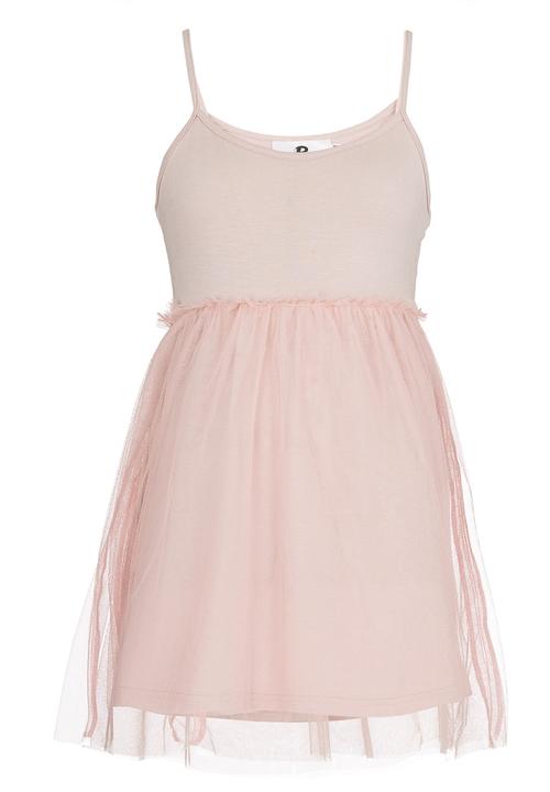Rebel Republic - Mesh Overlay Dress Pale Pink
