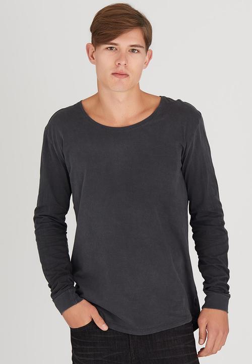 Silent Theory - L/S Pigment Tail Tee Dark Grey