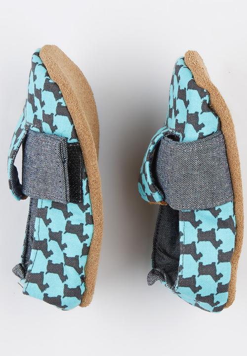 Myang - T-Bar Teal & Navy Scottie Multi-colour