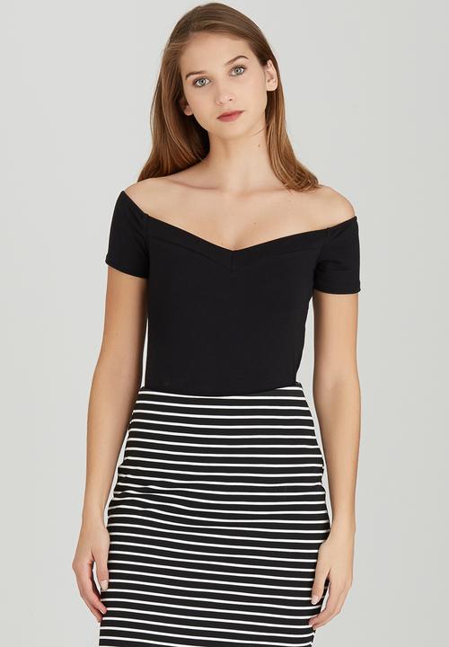 STYLE REPUBLIC - Bardot Bodysuit Black