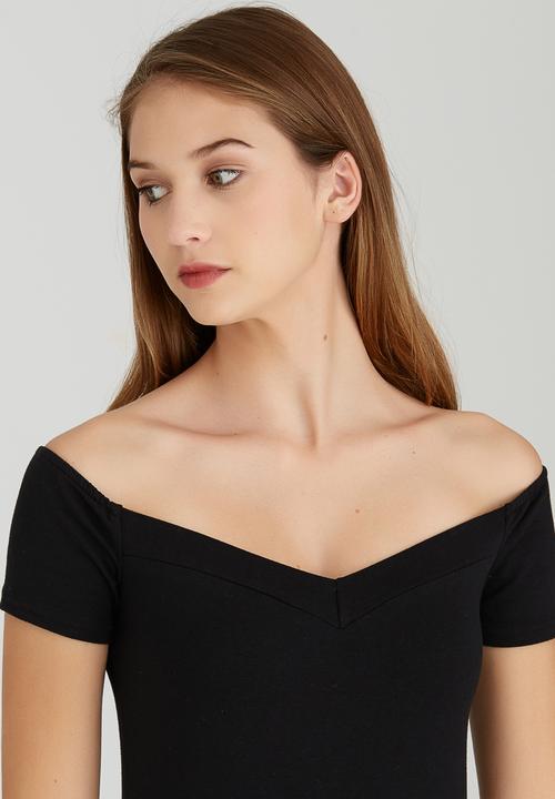 STYLE REPUBLIC - Bardot Bodysuit Black
