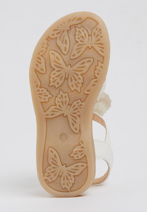 Awol - Sandal With Tassel Detail White