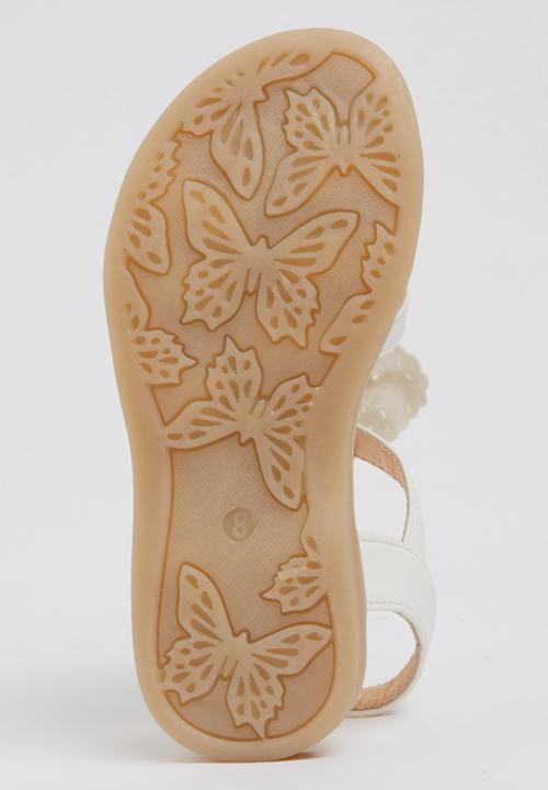 Awol - Sandal With Tassel Detail White