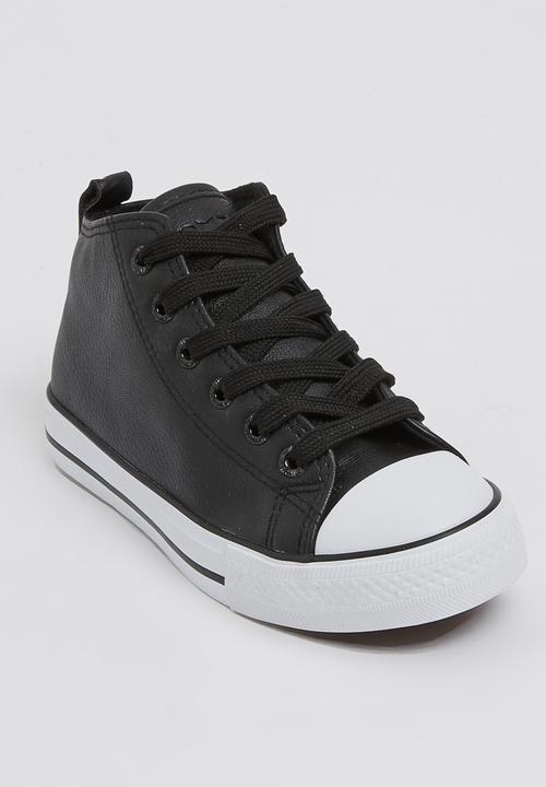 Foot Focus - High Top Sneaker Black